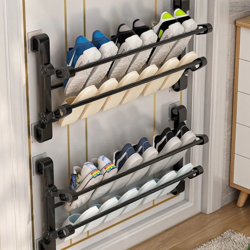 Zapatera De Pared Plegable 65X29cm. Organizador De Zapatos De 2 Niveles. Estante De Almacenaje Para Hogar. TU323 Selecto