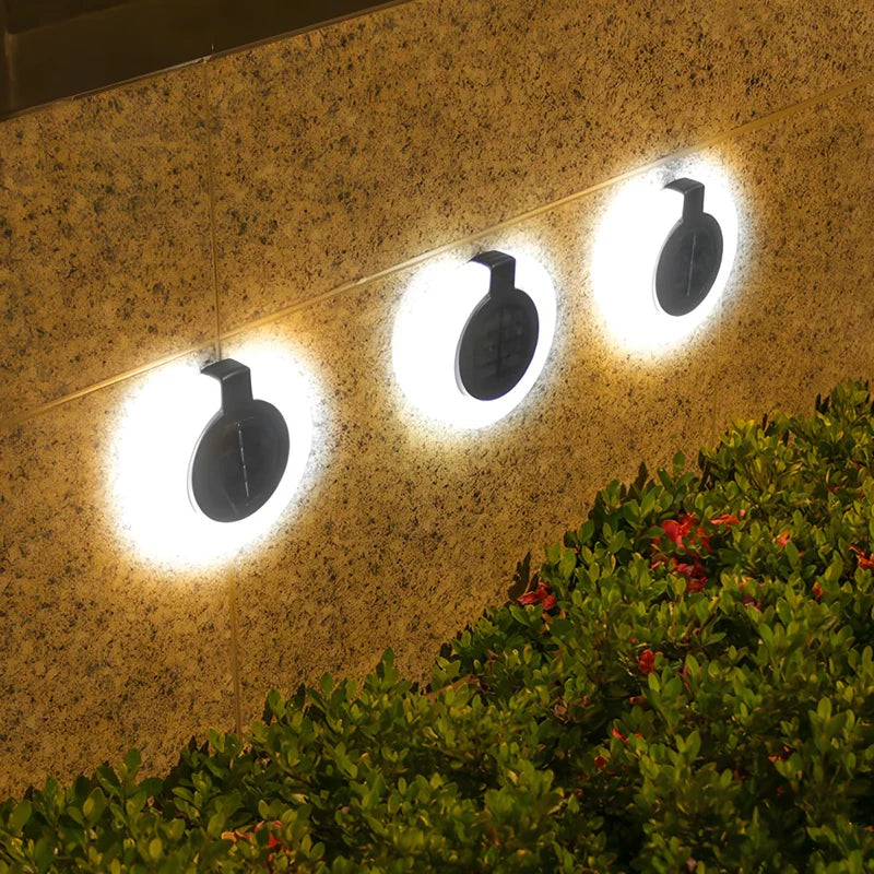 Lampara Solar LED Circular Para Jardín O Exteriores. Luz Blanca. Foco Con Panel Solar Para Piso O Caminos. TU340 Selecto