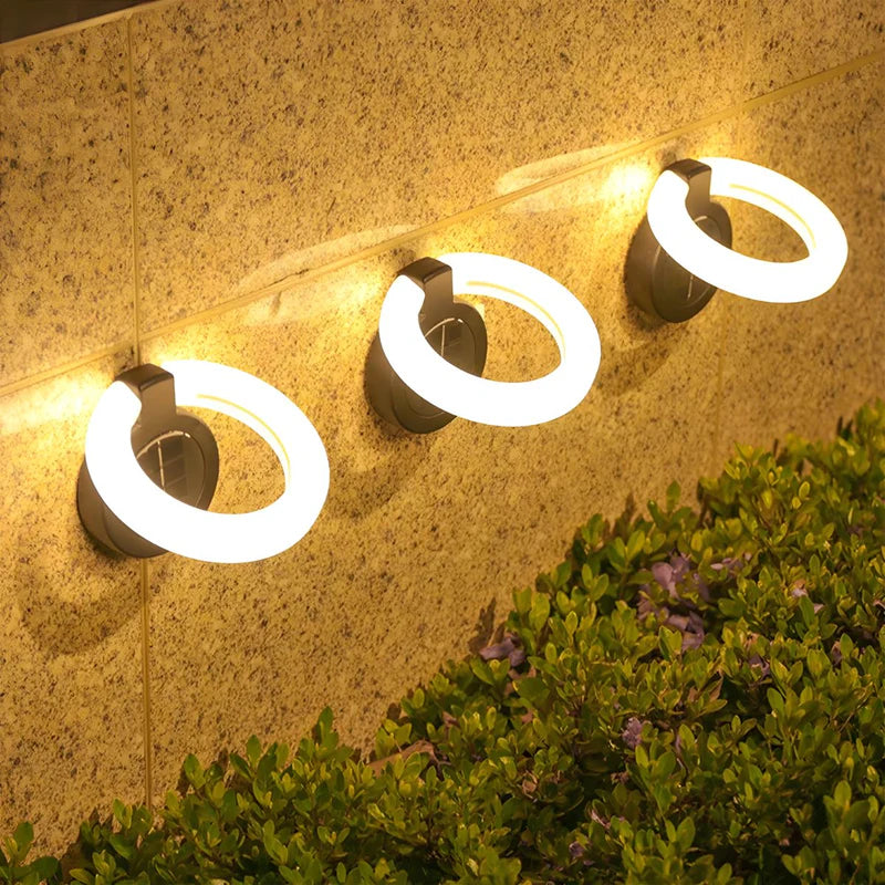 Lampara Solar LED Circular Para Jardín O Exteriores. Luz Cálida. Foco Con Panel Solar Para Piso O Caminos. TU341 Selecto
