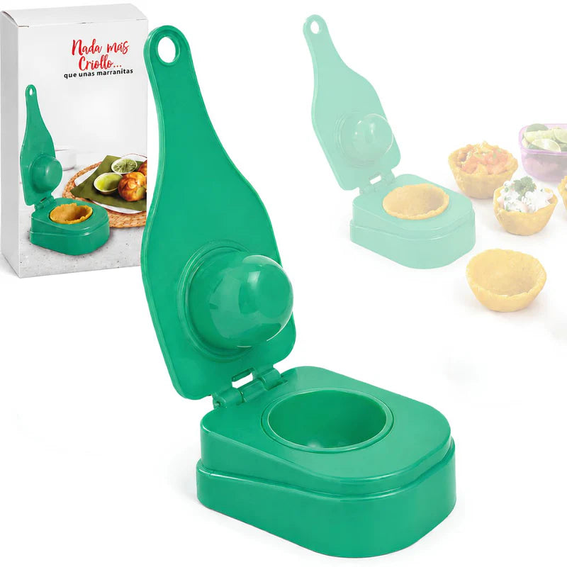 Pataconera Manual Para Relleno 19.5Cm. Prensa Para Patacones. Moldeador De Masa. Color Verde (19.5Cm) UR185