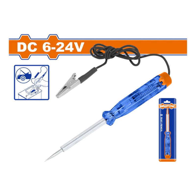 Probador De Voltaje Automotriz De 6-24V. Pantalla Digital. Long. Max. 0.7M. Diámetro: 3Mm. Wadfow WTP414501 WADFOW