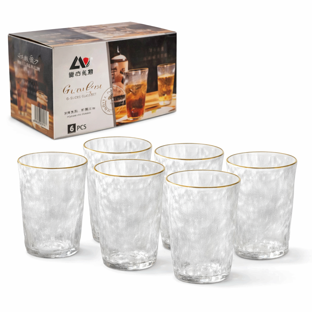 (LLEGANDO 26 DE FEB) Set de 6 Vasos de Vidrio 41146