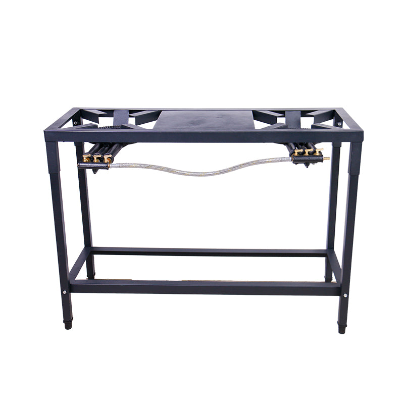 Estufa de Hierro Industrial con Patas 2 Quemadores de 3 Llaves a Gas HS-GB07G-02 2x2. Reverbero.