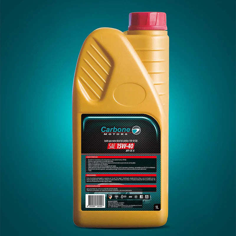 ACEITE DE MOTOR 15W-40 SAE API CK-4 FULL SINTETICO PARA MOTORES DIESEL ( 1 LT ) CAR-X107