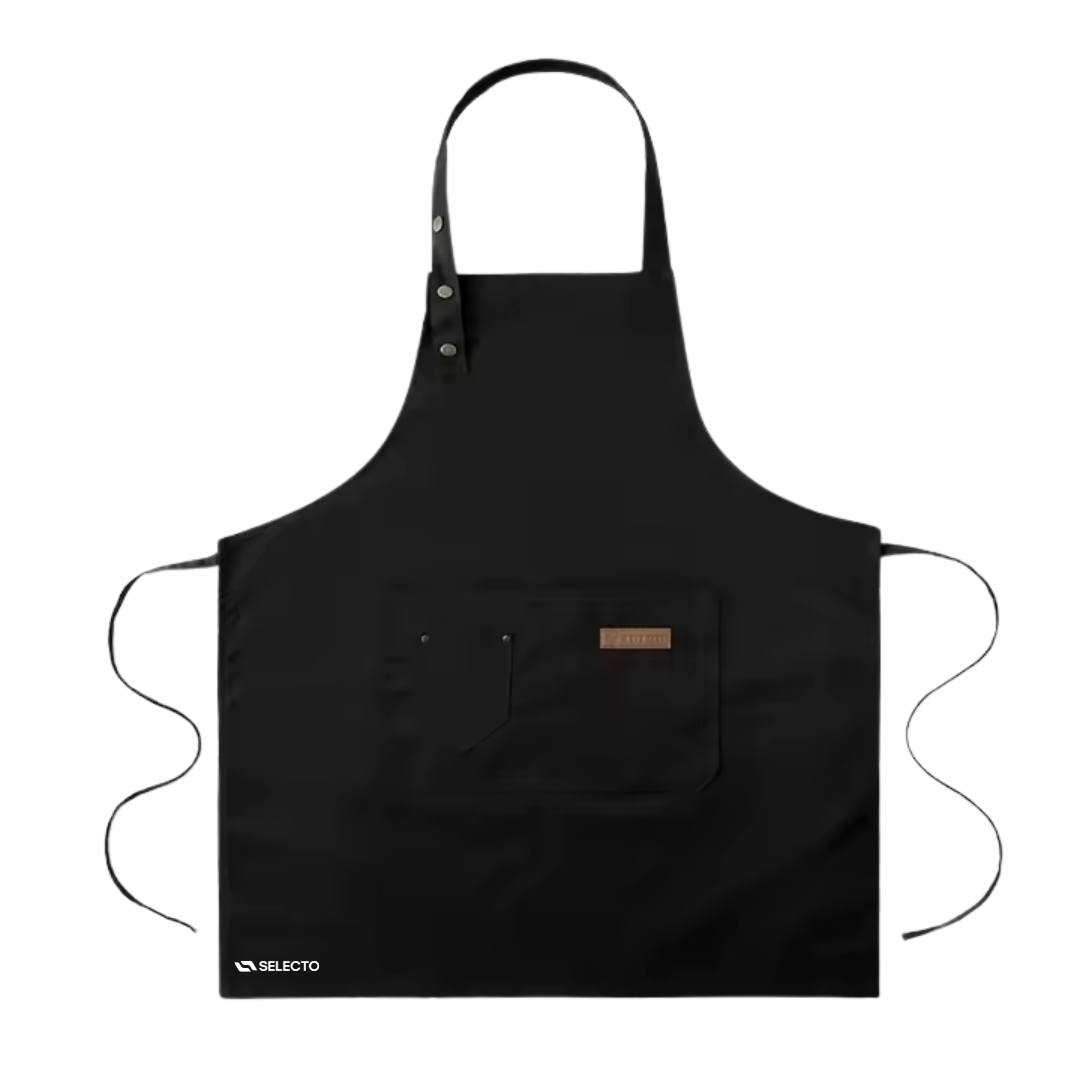 Delantal de Canvas Negro 74x67cm HVB20033