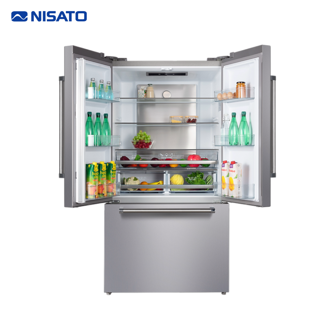Refrigeradora French Door Silver Pro 20.3P3/576L Inverter No Frost Nisato NRF-977FDSK NISATO