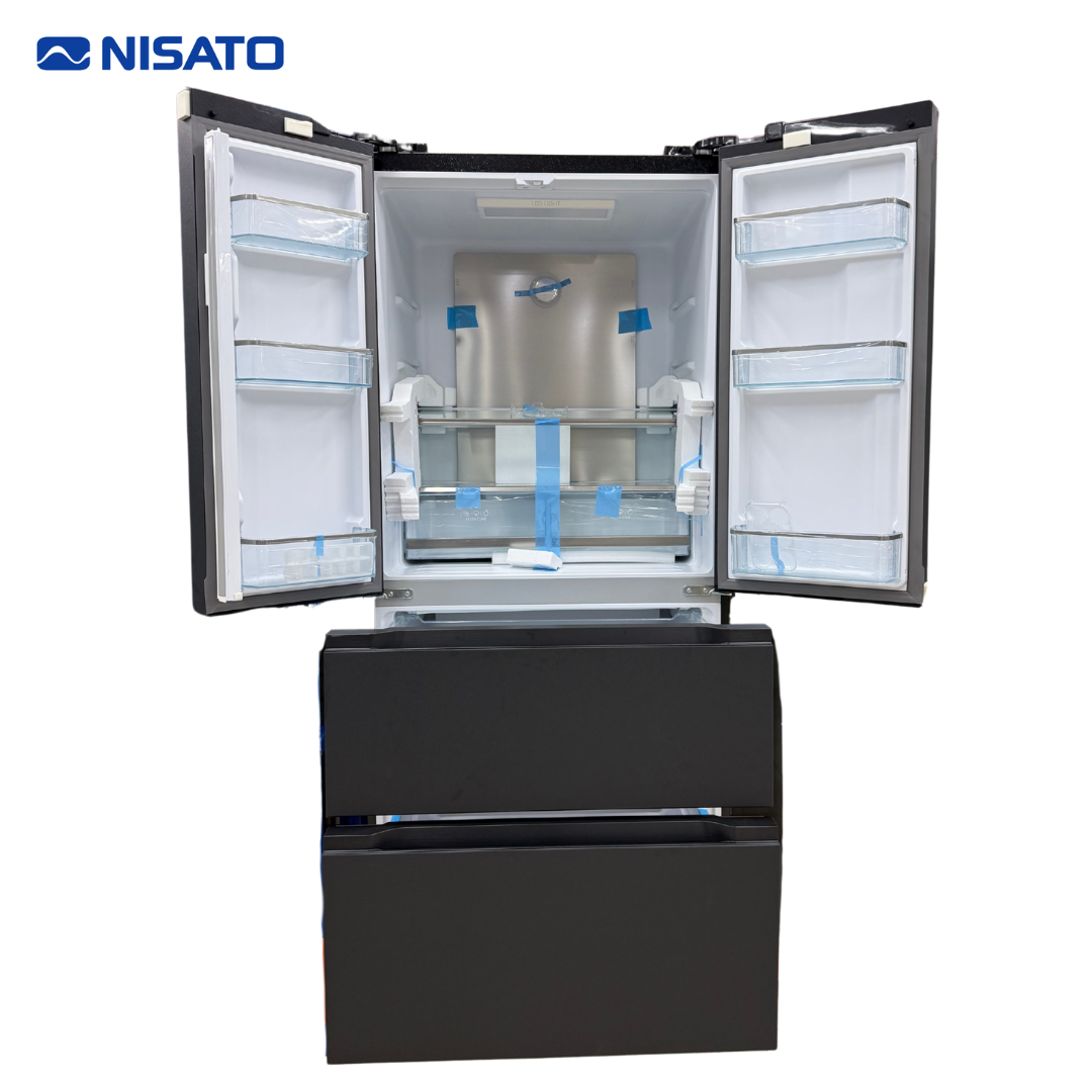 Refrigeradora French Door No Frost 490L de Acero Inoxidable Nisato NRF-878FD2BMSK NISATO