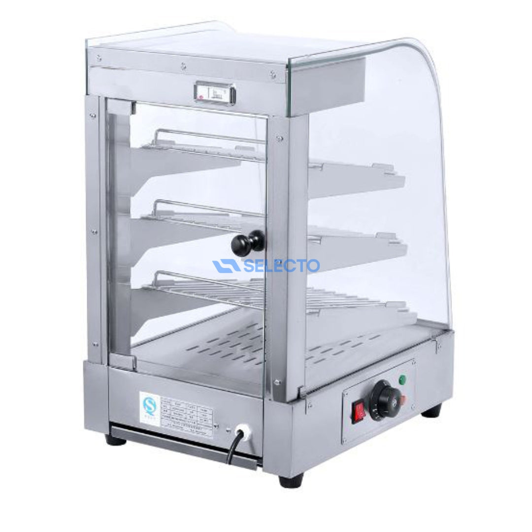 Vitrina Calentador de Acero Inoxidable Eléctrica 350*455*580mm HW-861 Selecto