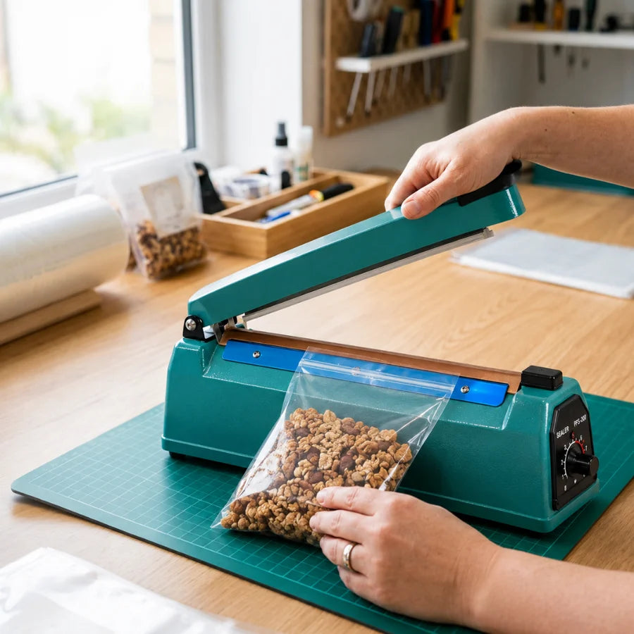 Máquina Selladora de Bolsas por Impulso 400 mm para Plástico KB-25114