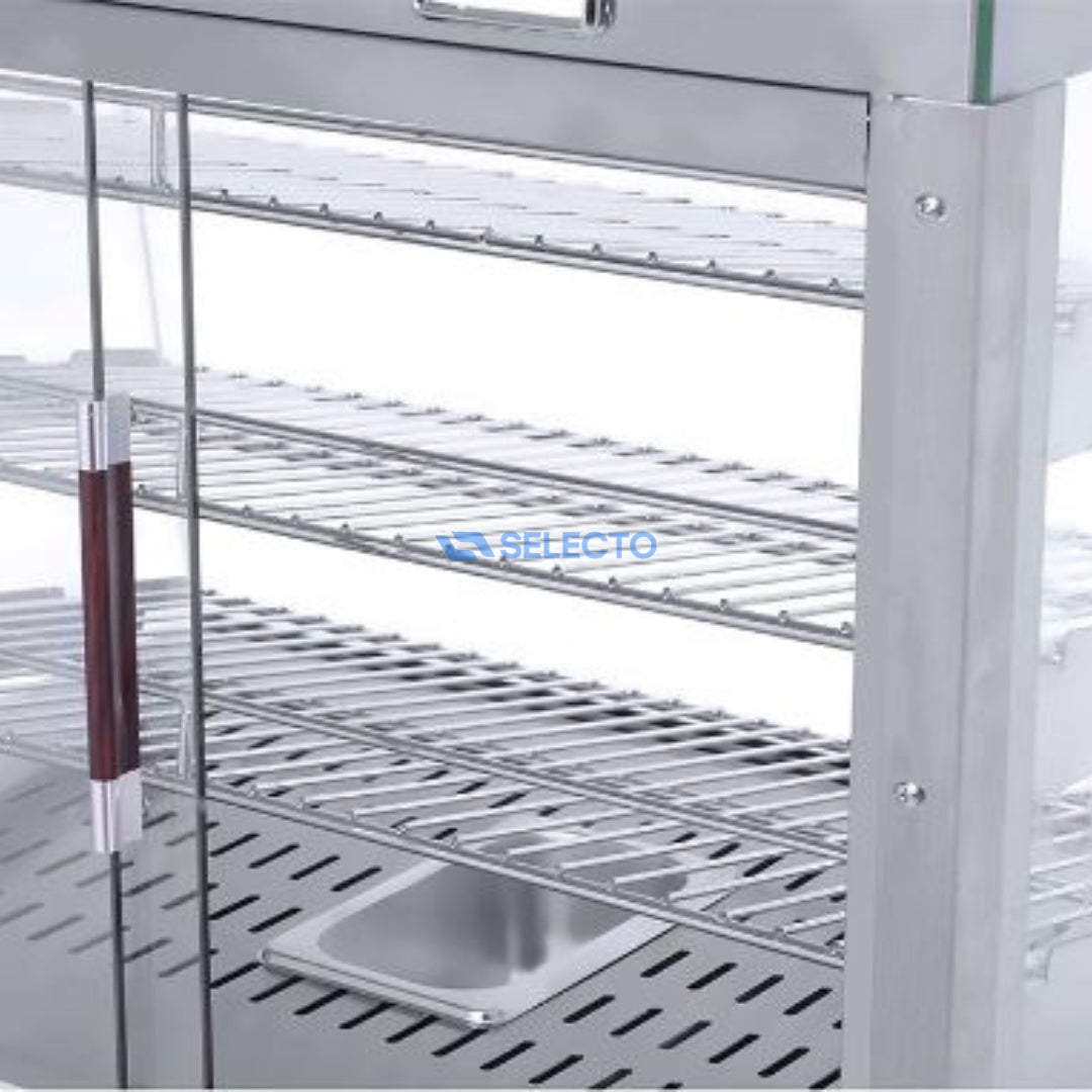 Vitrina Calentador de Acero Inoxidable Eléctrica 110V/60Hz HW-862 Selecto