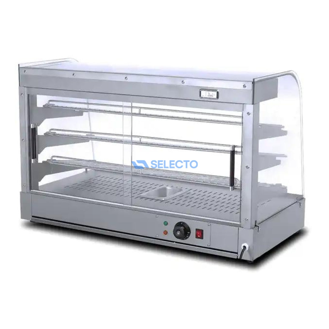 Vitrina Calentador de Acero Inoxidable Eléctrica 900*455*580mm HW-863 Selecto