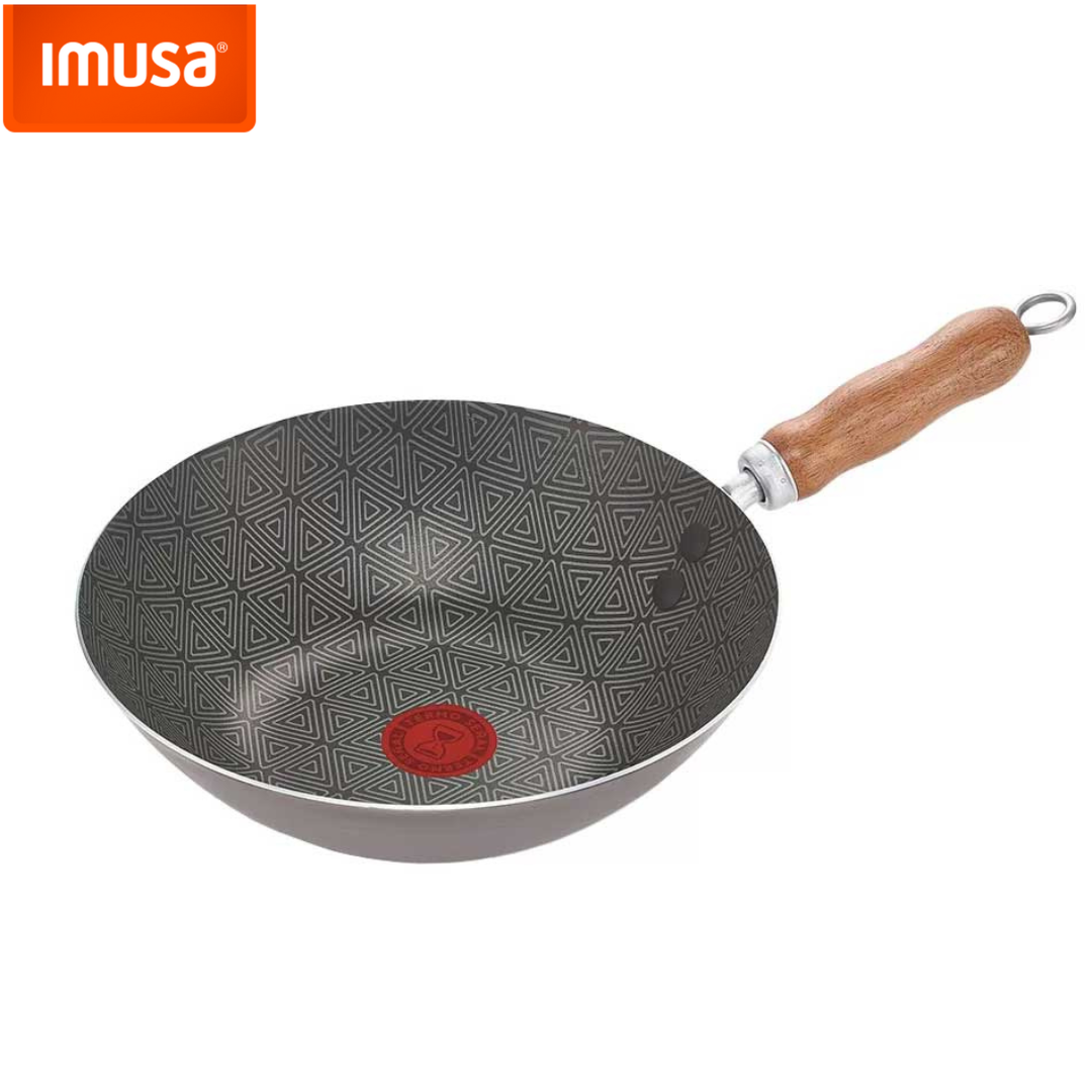 Wok con Mango de Madera 30cm Imusa 0380300