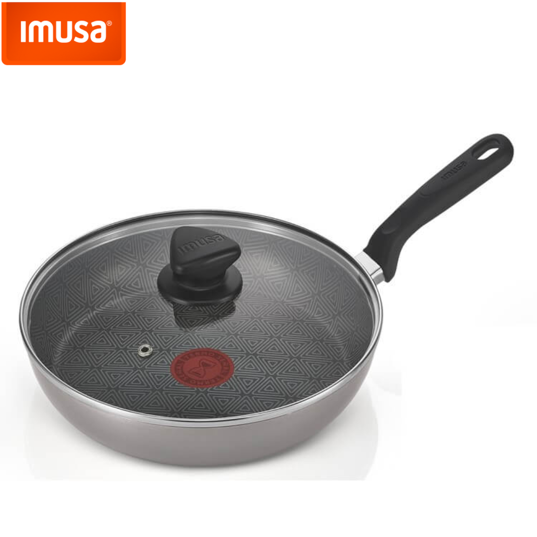 Sartén Antiadherente con Tapa de Vidrio Talent 24cm Imusa 0380900 IMUSA