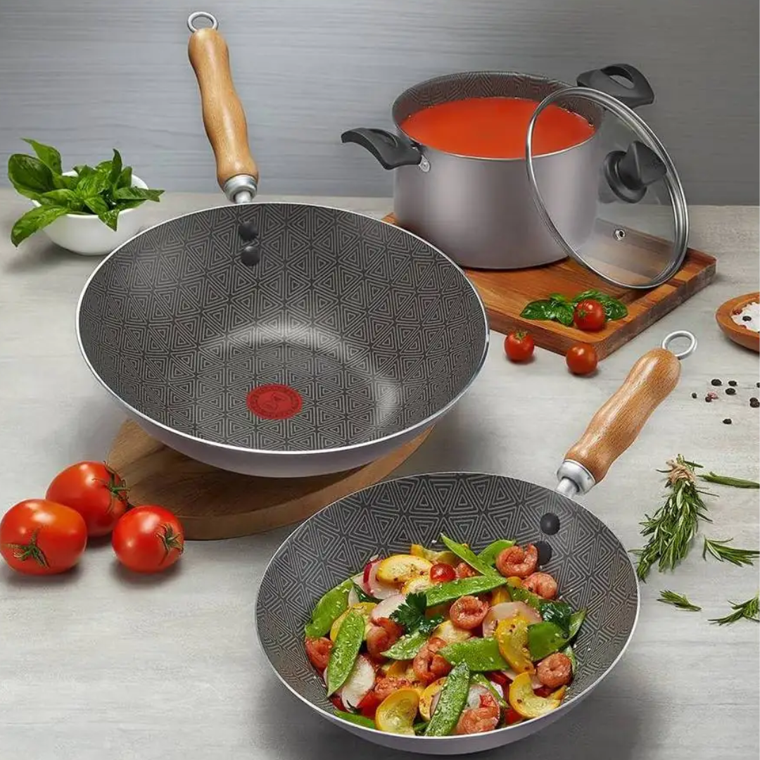 Wok con Mango de Madera 30cm Imusa 0380300