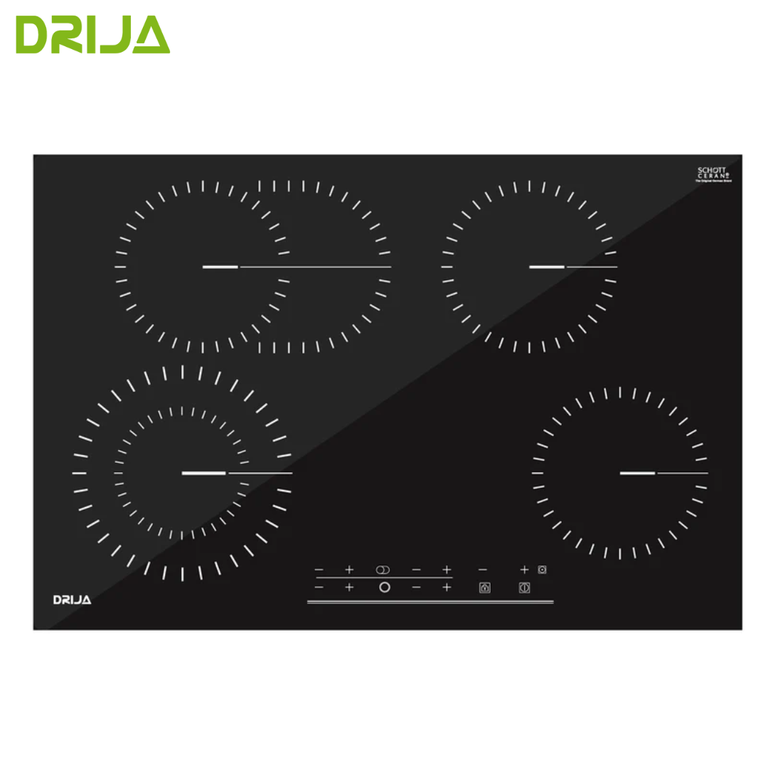 (POR PEDIDO) Estufa Empotrable de 4 Quemadores Vitrocerámica Negro BERLIN 76 ELÉCTRICO DRIJA