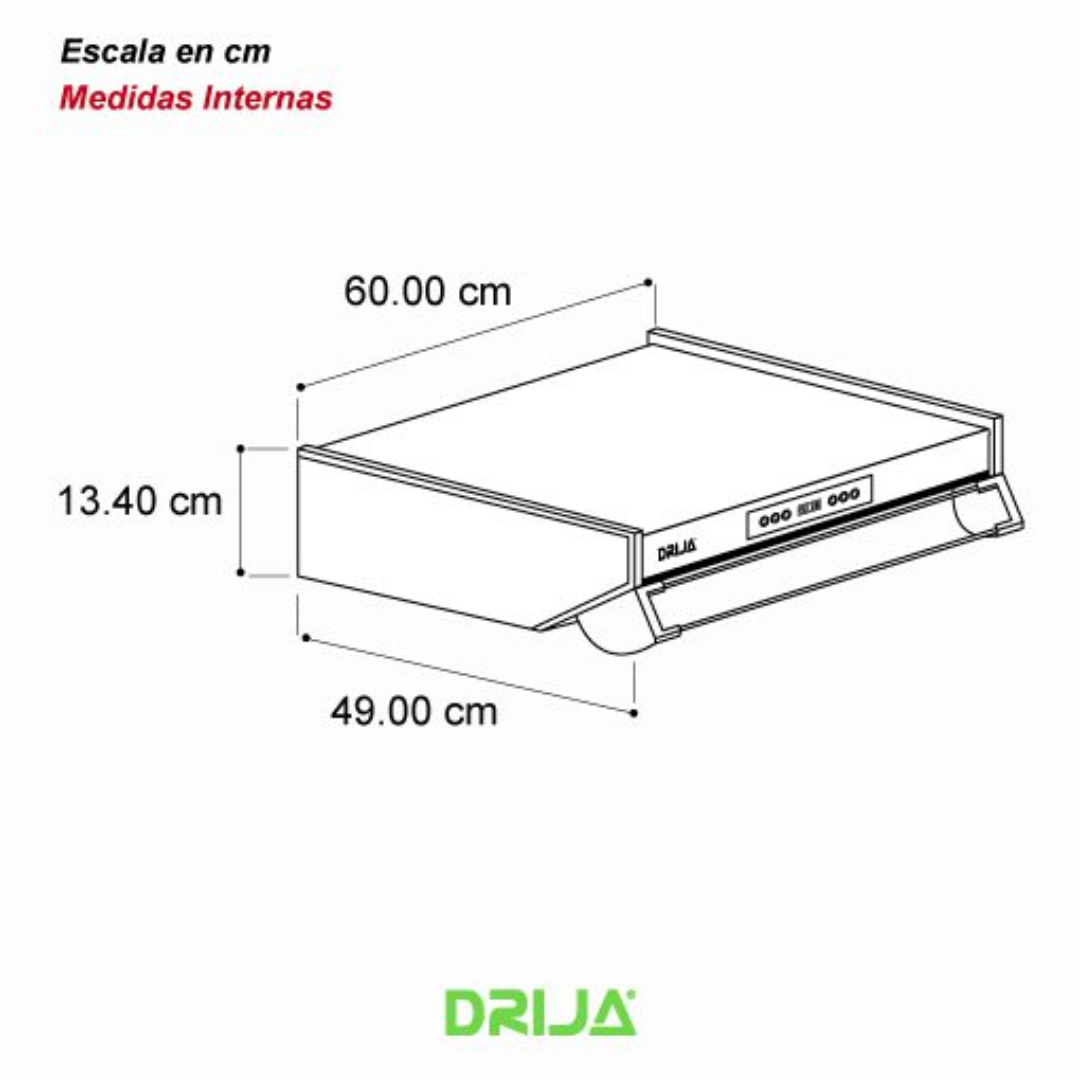 Extractor de Grasa Slim Touch 60 Black Drija DRIJA