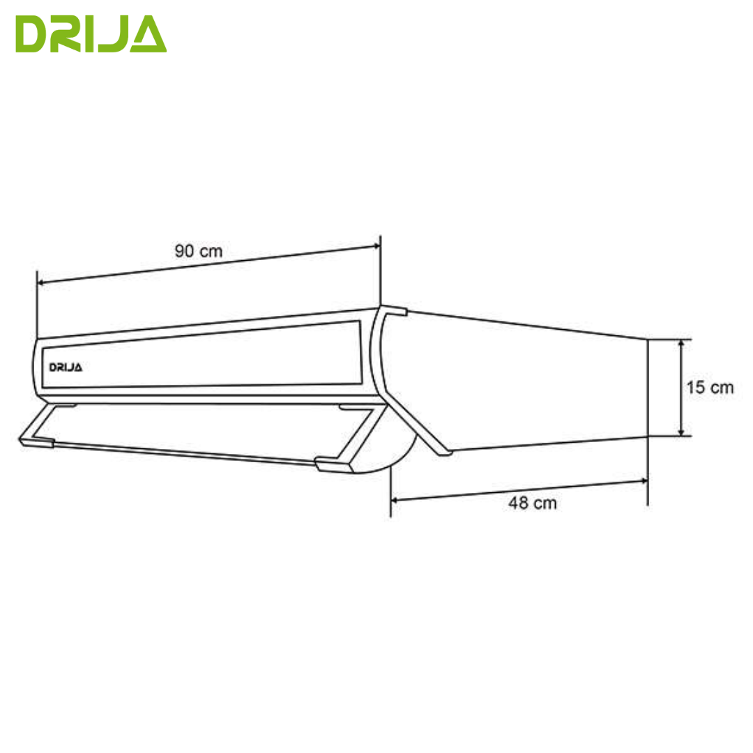 (POR PEDIDO) Extractor de Grasa Slim Touch 90 Black Drija