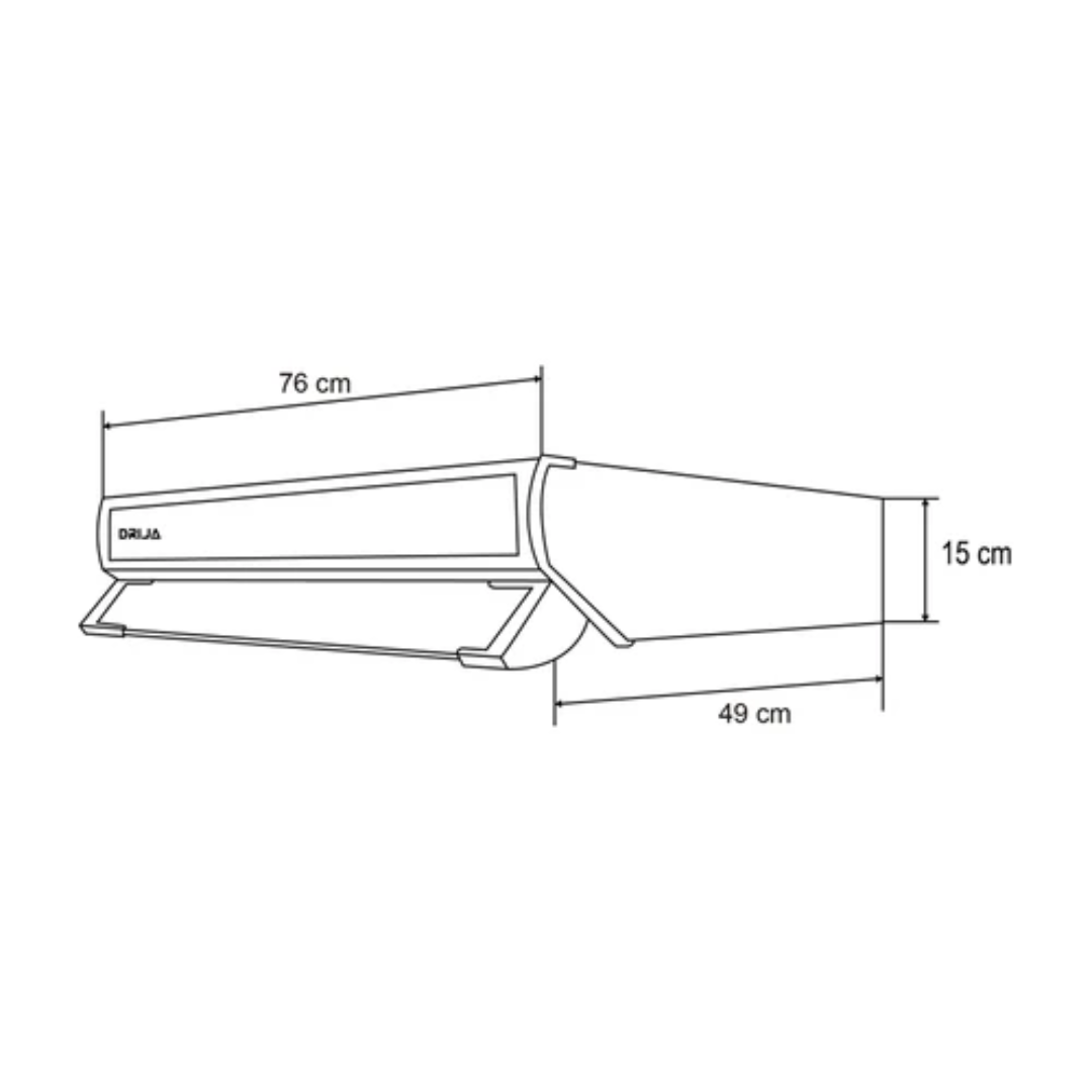 Extractor de Grasa Slim Touch 76 Black Drija DRIJA