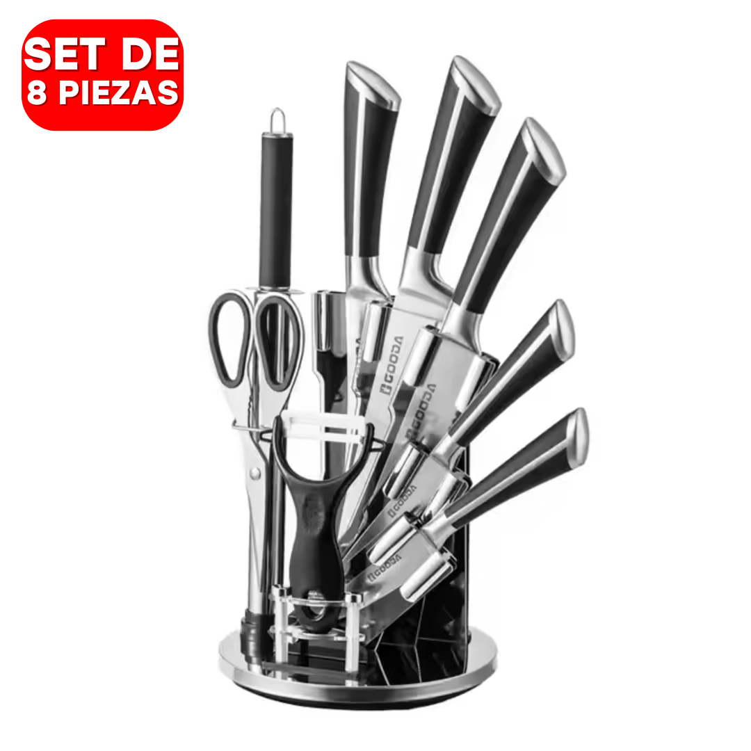 Set de 8 Piezas de Cuchillos de Acero Inoxidable EP-8KS-12SET Selecto