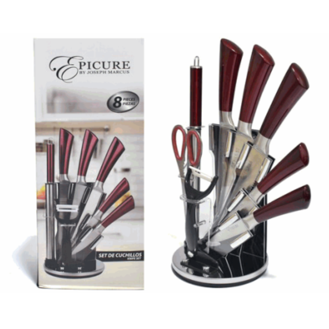 Set de 8 Piezas de Cuchillos de Acero Inoxidable EP-7KS-04 Selecto