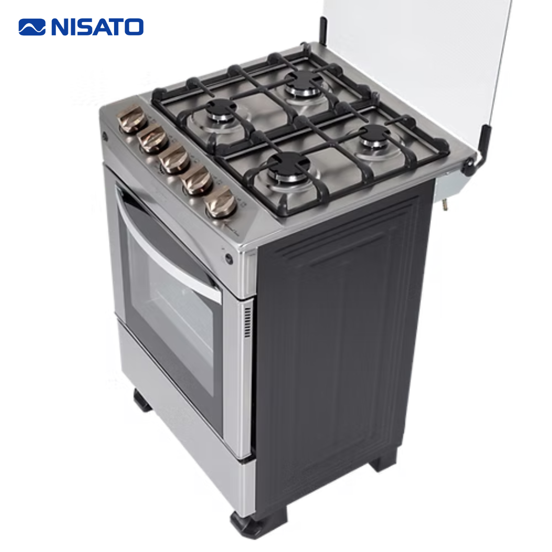 Estufa con Horno de 24" 4 Quemadores Acero Inoxidable Nisato NPX-6064TLEPHFM (A) NISATO