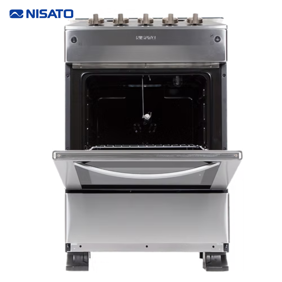Estufa con Horno de 24" 4 Quemadores Acero Inoxidable Nisato NPX-6064TLEPHFM (A) NISATO