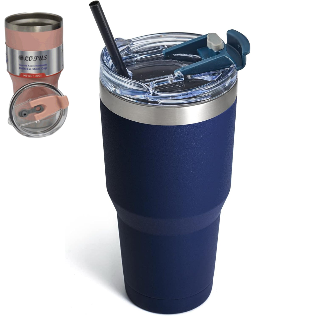 Vaso Térmico de Acero Inoxidable 900ml/30oz Lotus SV-TH-780