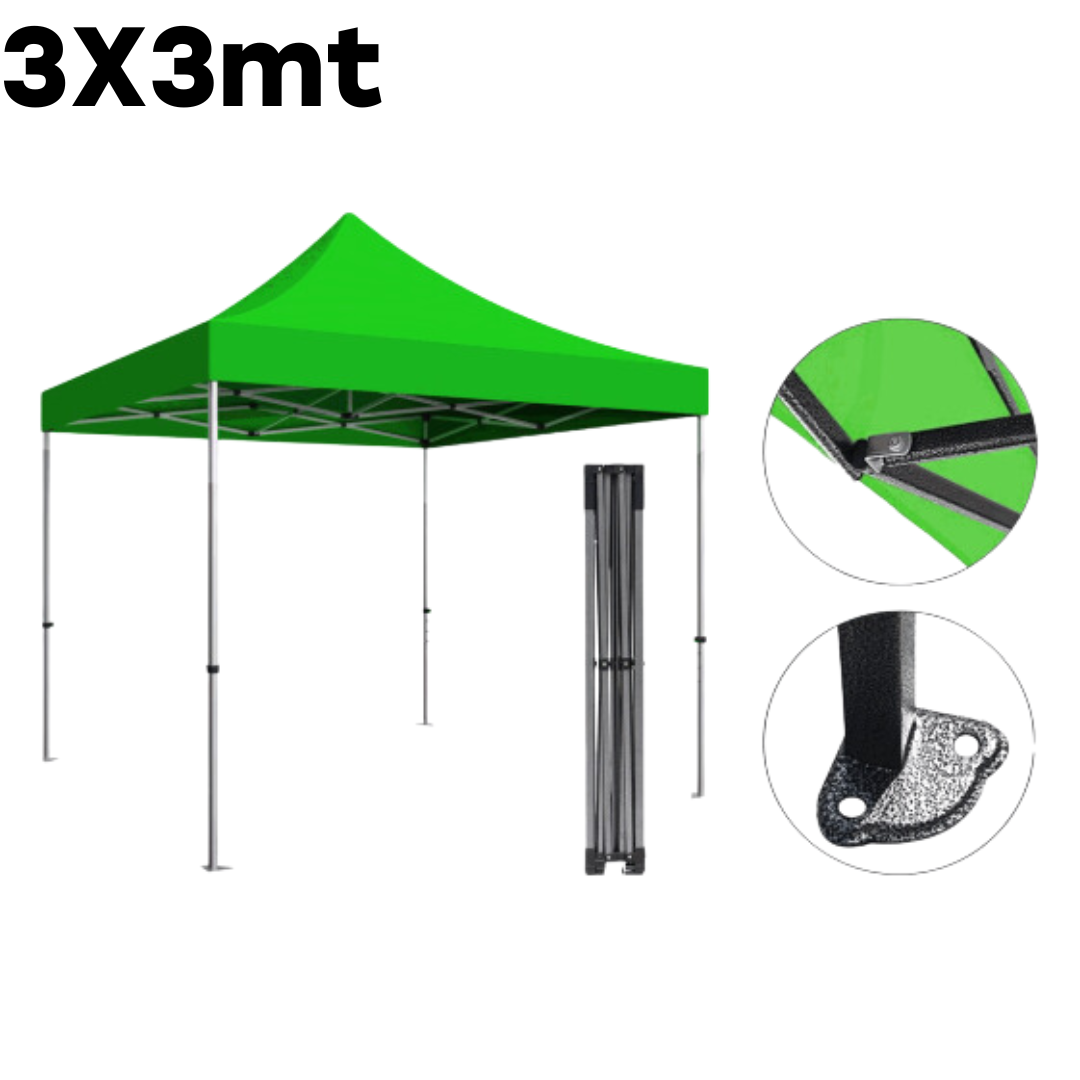 Tolda Plegable 3x3mts Verde F-002-GREEN Selecto