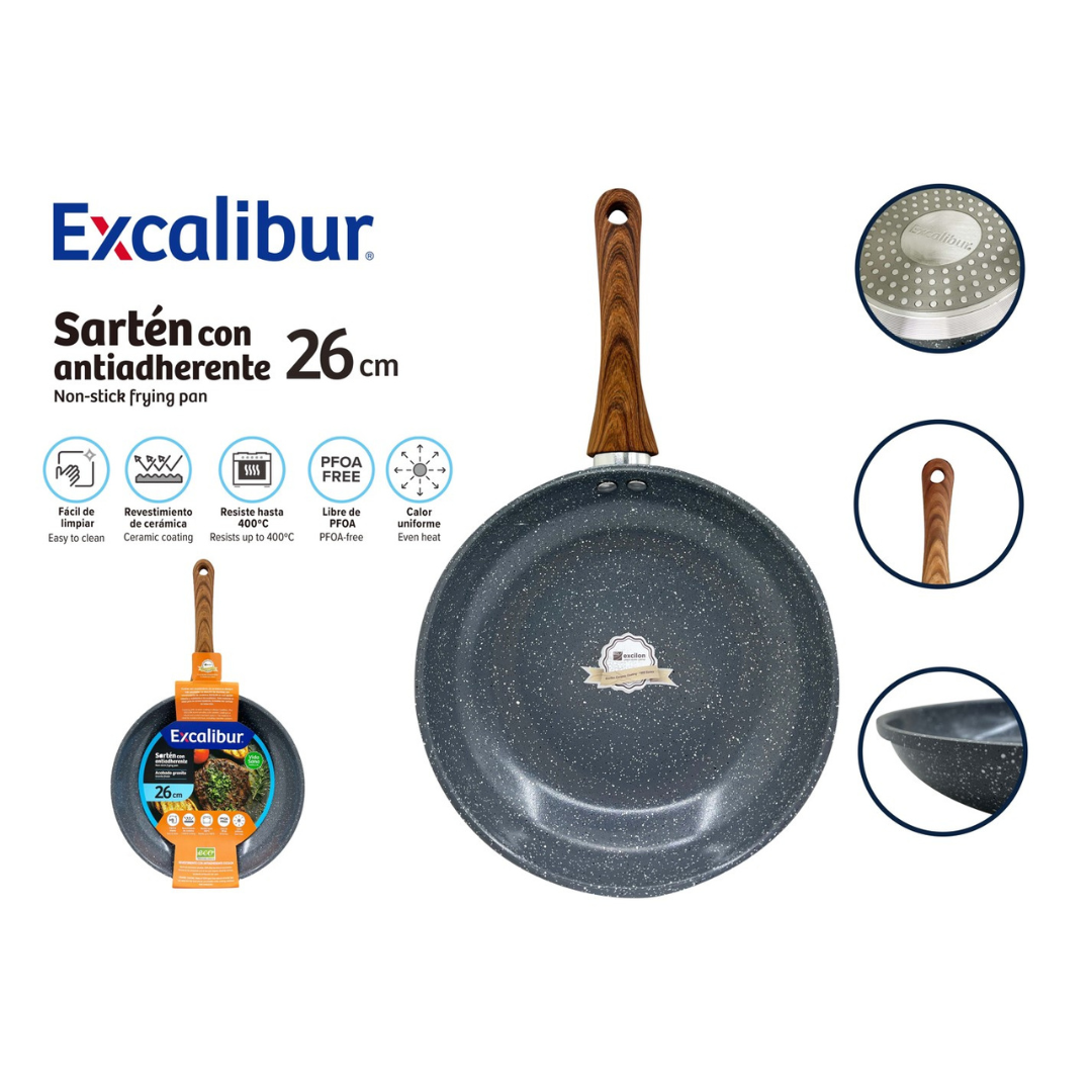 Sartén de Cerámica Antiadherente 26cm Excalibur A164-FP1719A-26CM EXCALIBUR