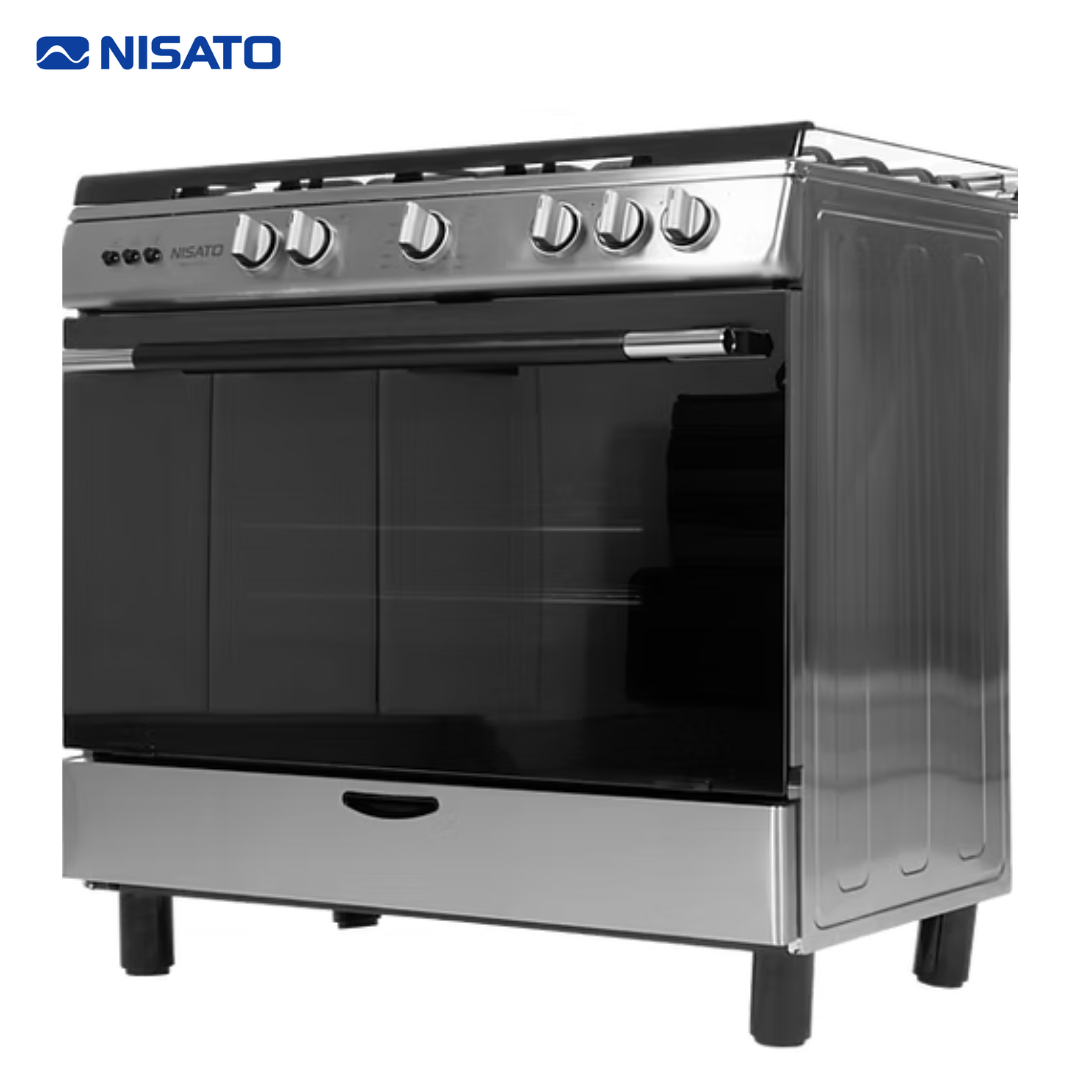 Estufa con Horno de 36" 5 Quemadores en Acero Inoxidable Nisato NPX-9061TV (A) NISATO