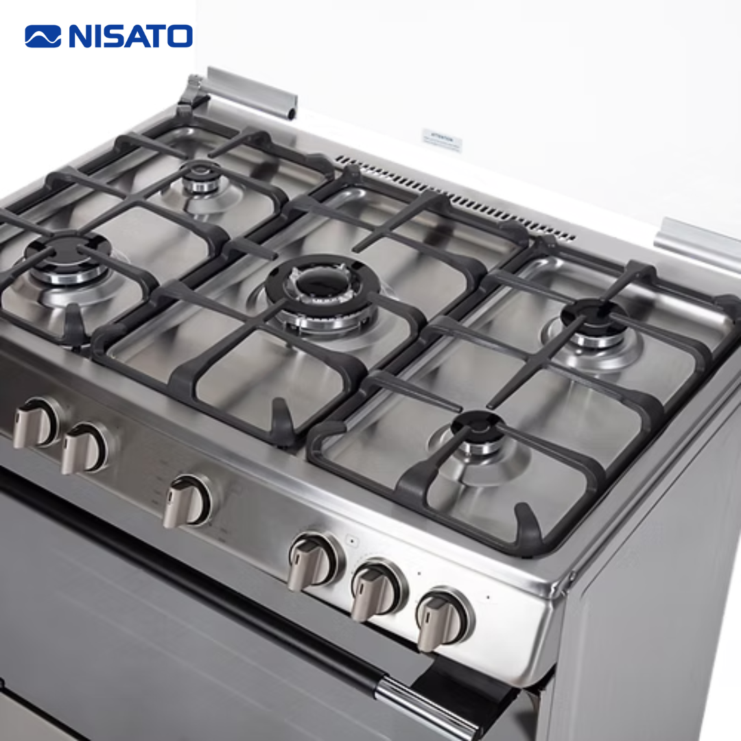 Estufa con Horno de 36" 5 Quemadores en Acero Inoxidable Nisato NPX-9061TV (A) NISATO