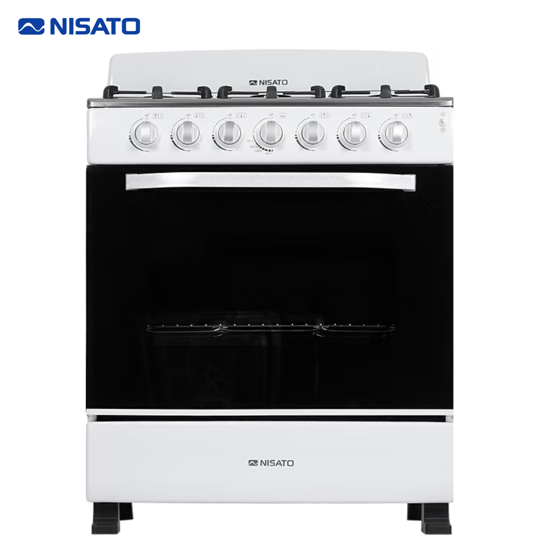 Estufa con Horno de 30" 6 Quemadores Blanco Nisato NE-3020RELAF (D) NISATO