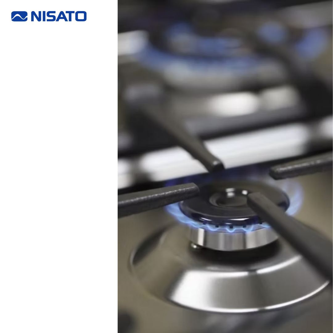 Estufa con Horno de 30" 6 Quemadores Blanco Nisato NE-3020RELAF (D) NISATO