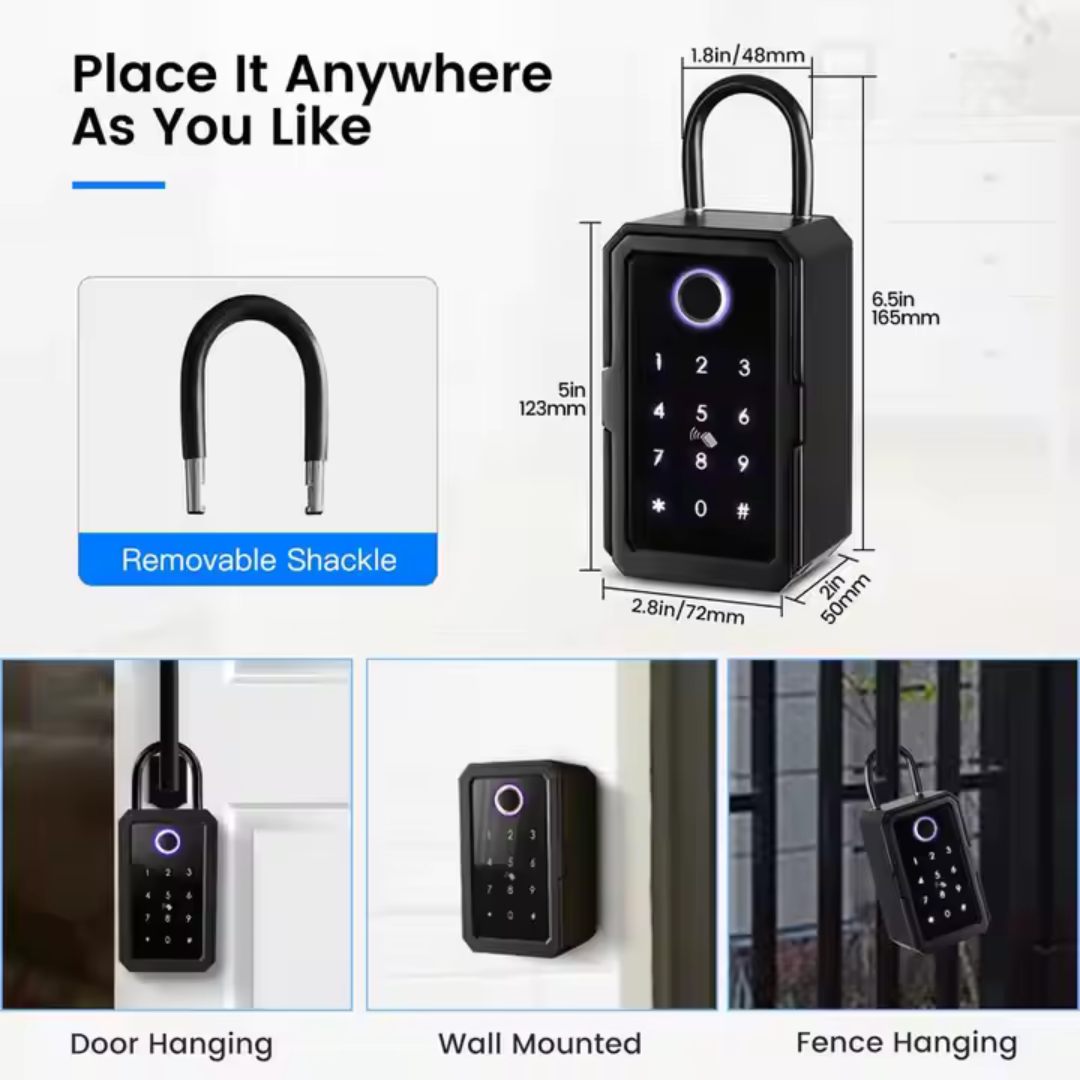 Caja de Seguridad Inteligente para Llaves Resistente al Agua Funciona con Tuya Smart K3F Selecto