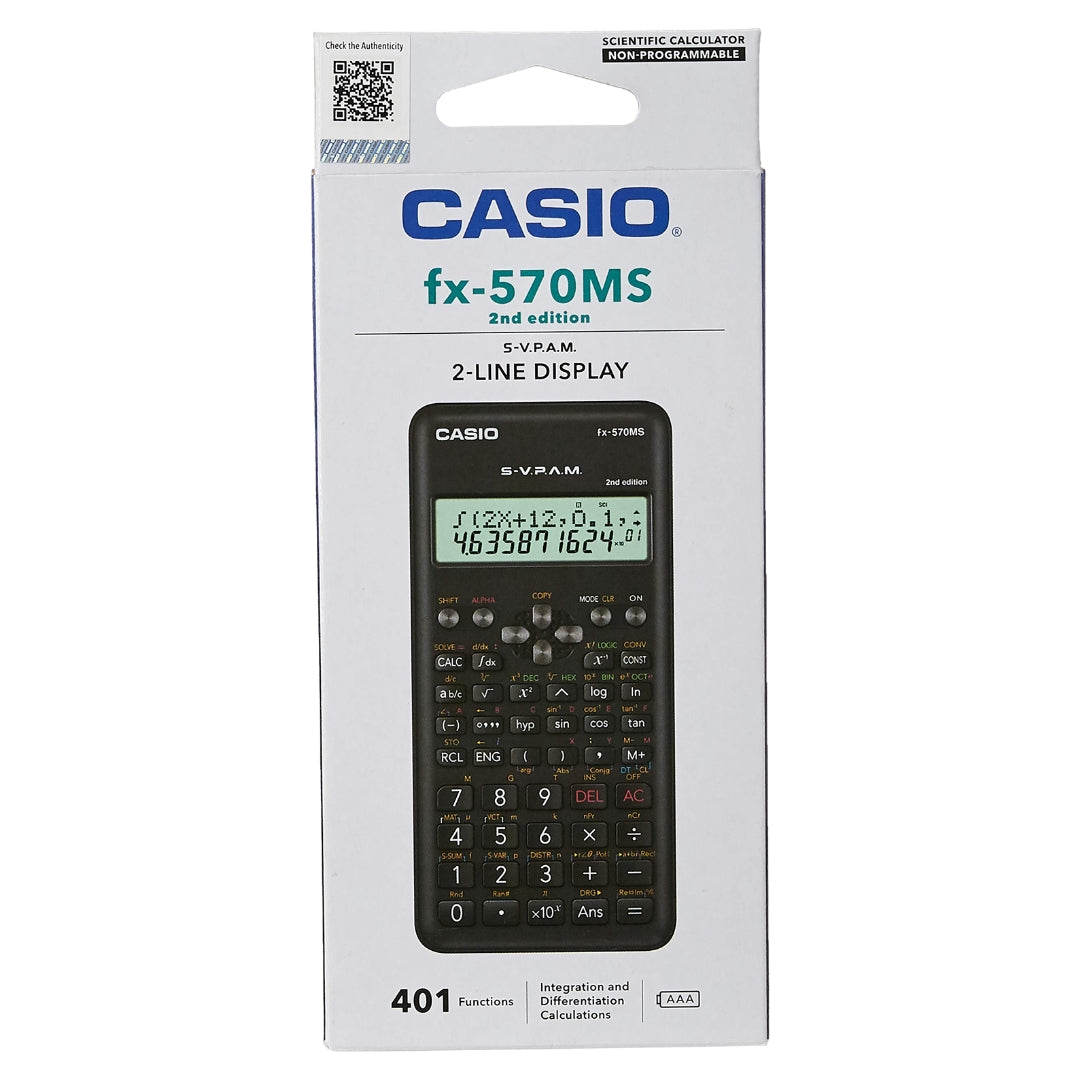 Calculadora Científica 401 Funciones Casio FX-570MS-2