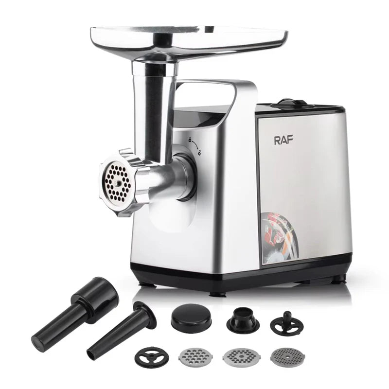 Moledora De Carne 800W 110V/60Hz.Con Accesorios Para Embutidos Y Kebbe. Picadora De Carne R.93396-110 RAF