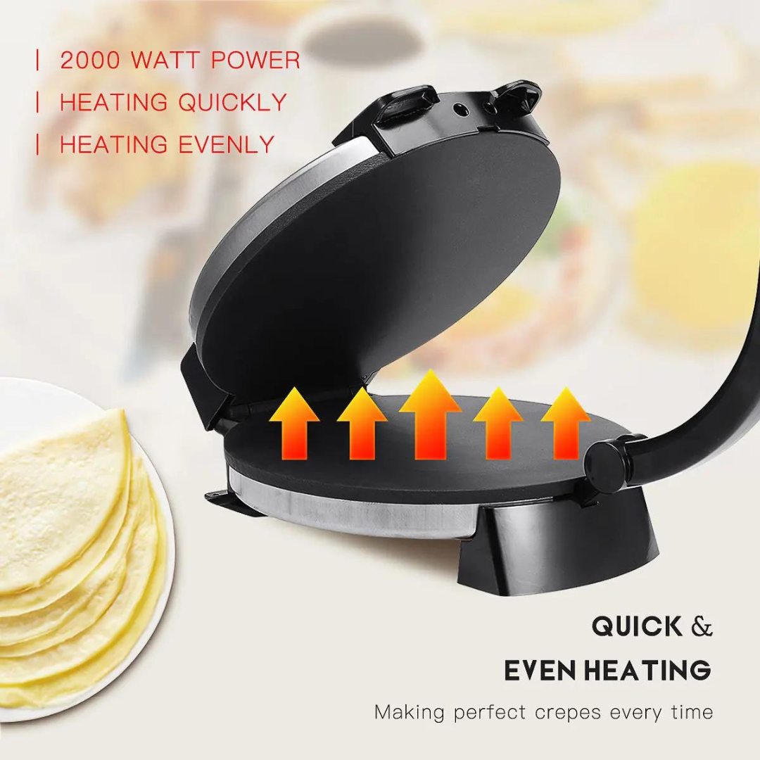 Tortillera de 10" Eléctrica 1100W MX-5005SA Prensa para tortilla. Tacos. Selecto