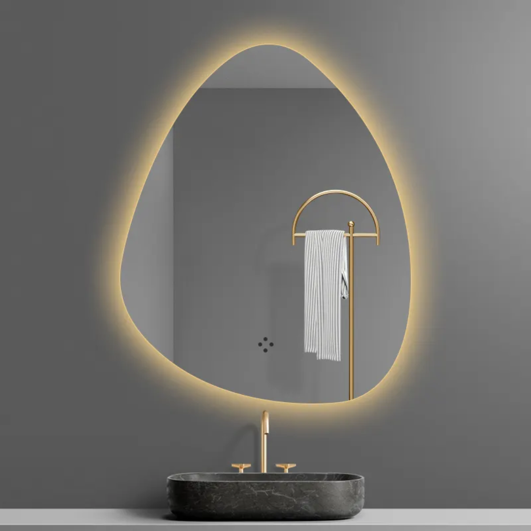Espejo LED Asimétrica 3 Luces Antivaho 60x80cm 1001N Selecto