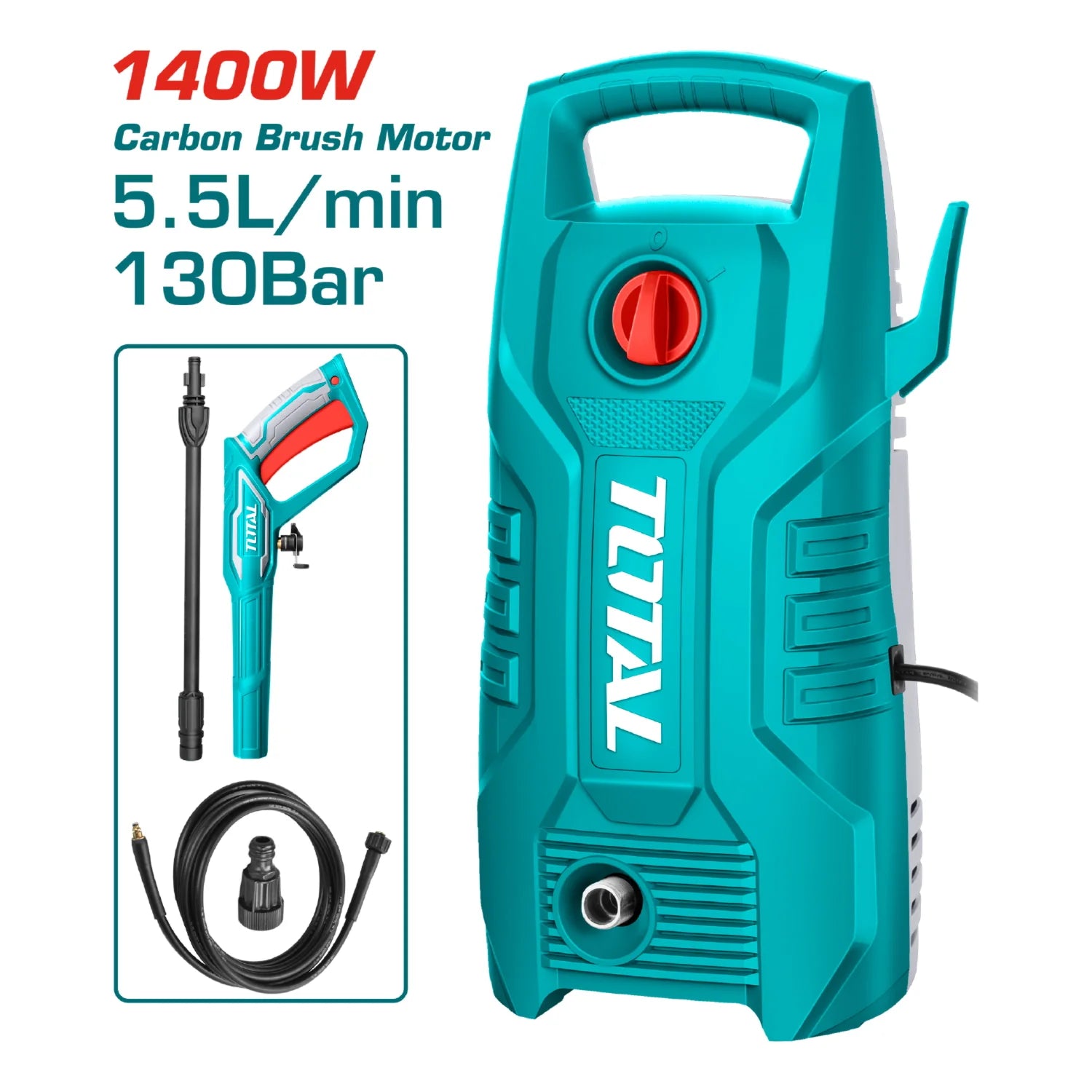 Hidrolavadora De 1900 PSI Potencia De 1400W. 110V 60Htz UTGT11316 TOTAL