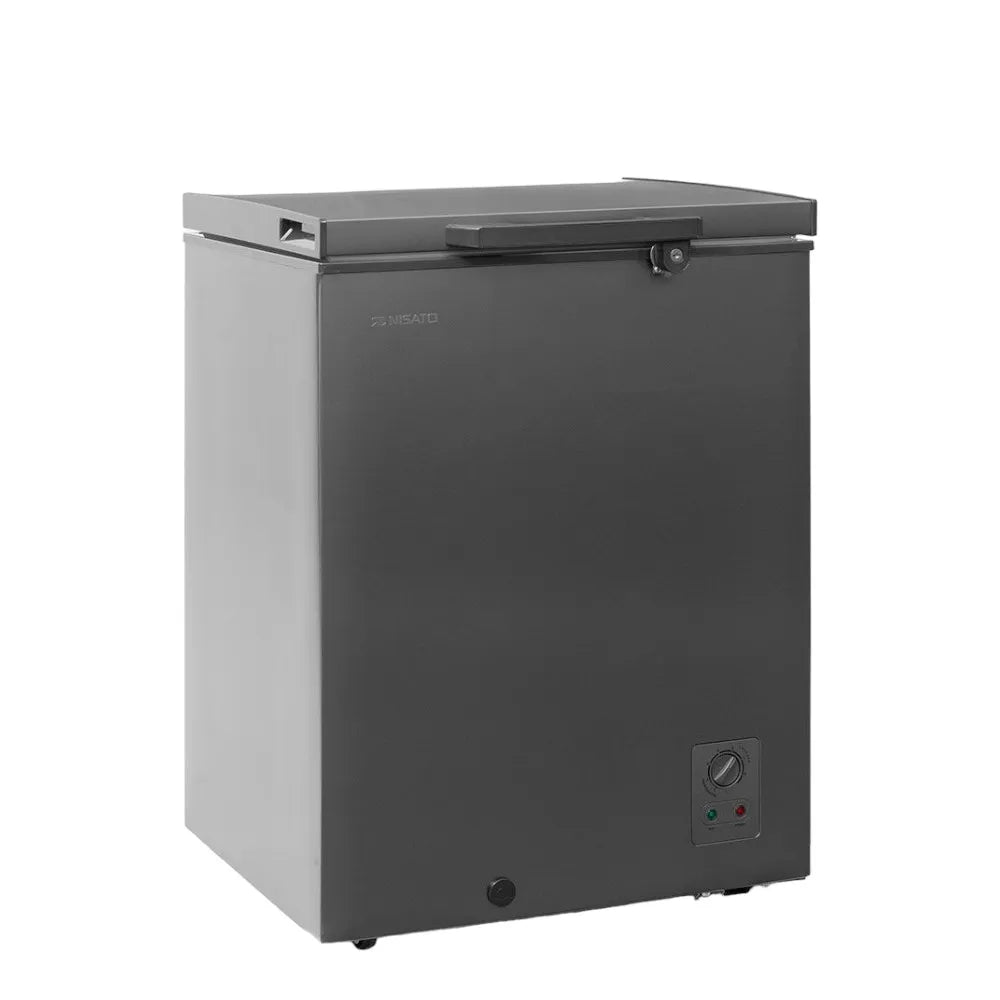 Congelador Eléctrico 3.5P3 Gris con Llave Nisato NCH-35DASBW Freezer. NISATO