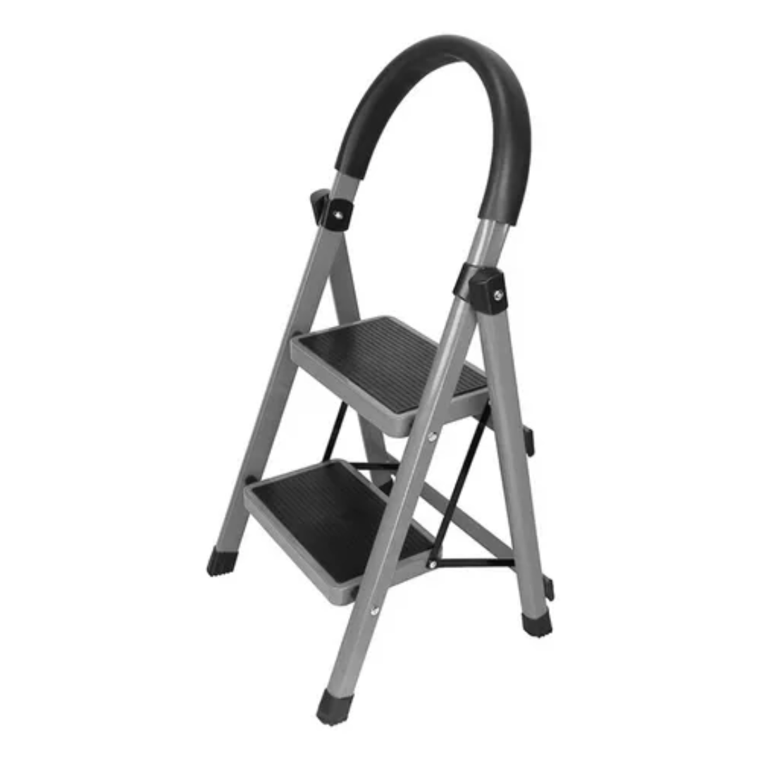 Escalera Plegable de 2 Escalones Rojo y Gris XT-2TD