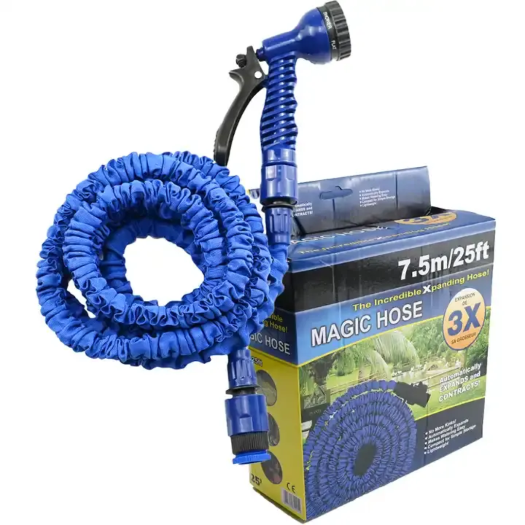 Manguera de Agua Expansible 7.5m/25' Verde & Azul GP-156