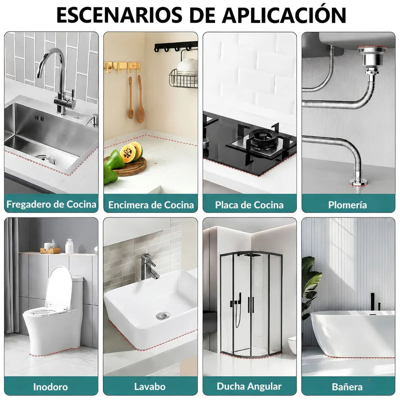 Silicón Neutro Transparente Multipropósito Resistente A Rayos UV 300 Ml Calidad Profesional. Sellador Silicona. ANS-01