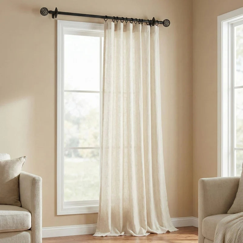 Barra Tubo Ajustable Para Cortinas. Barra Extensible. Color Negro 70-120Cm. UN-A002 Selecto