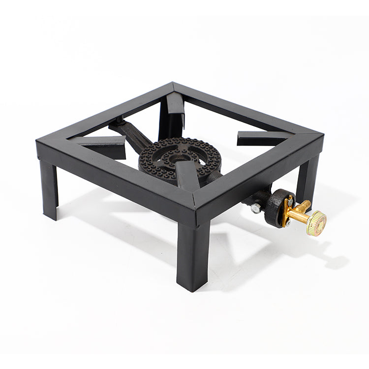 Estufa de Hierro a Gas | Quemador de Hierro Fundido para Cocina, Restaurante y Exteriores | Reverbero Negro ZL-QH1