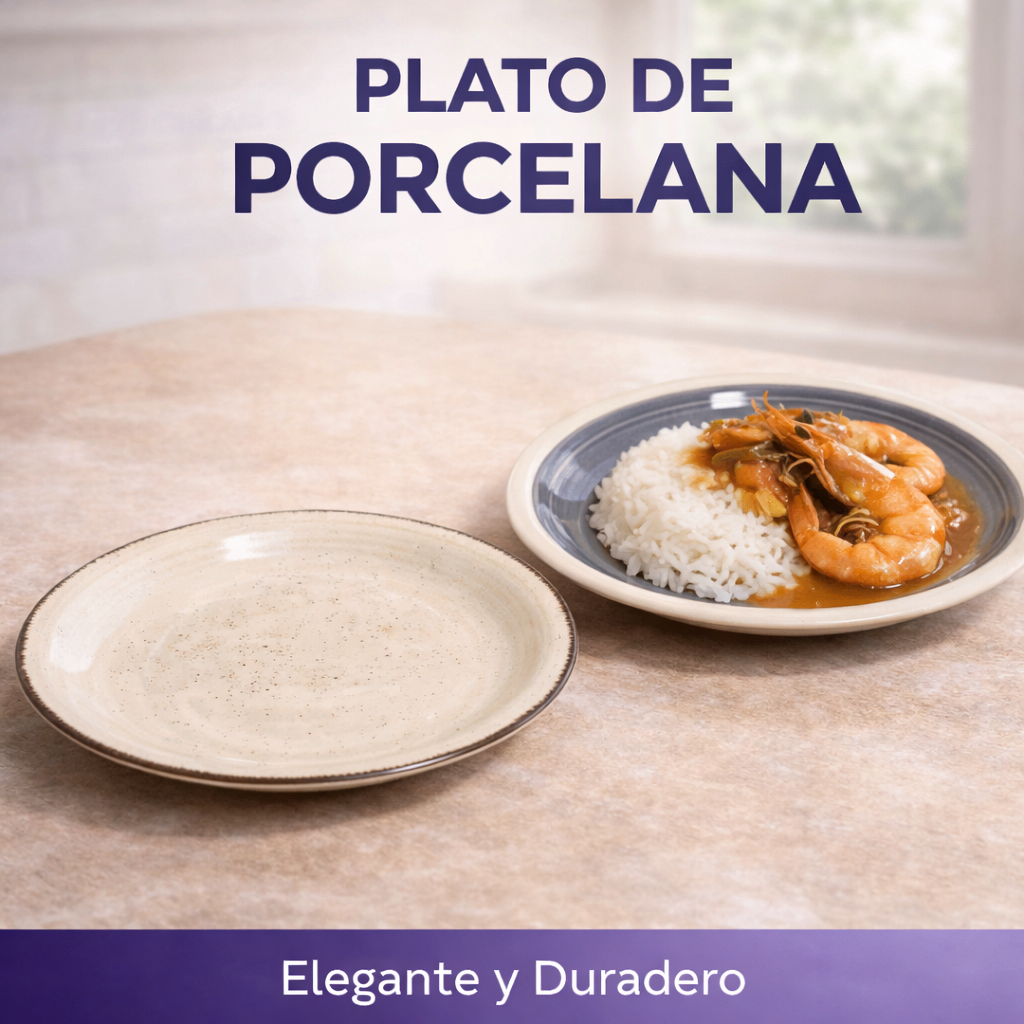 (LLEGANDO 27 DE MARZO) Plato de Porcelana 10.5" 10-5DP-1