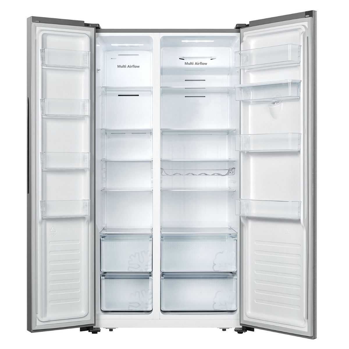 Refrigeradora Hisense Side By Side 18P3 | Dispensador de Agua | Multi Air Flow | No Frost | Inverter | RS19N6ASI HISENSE