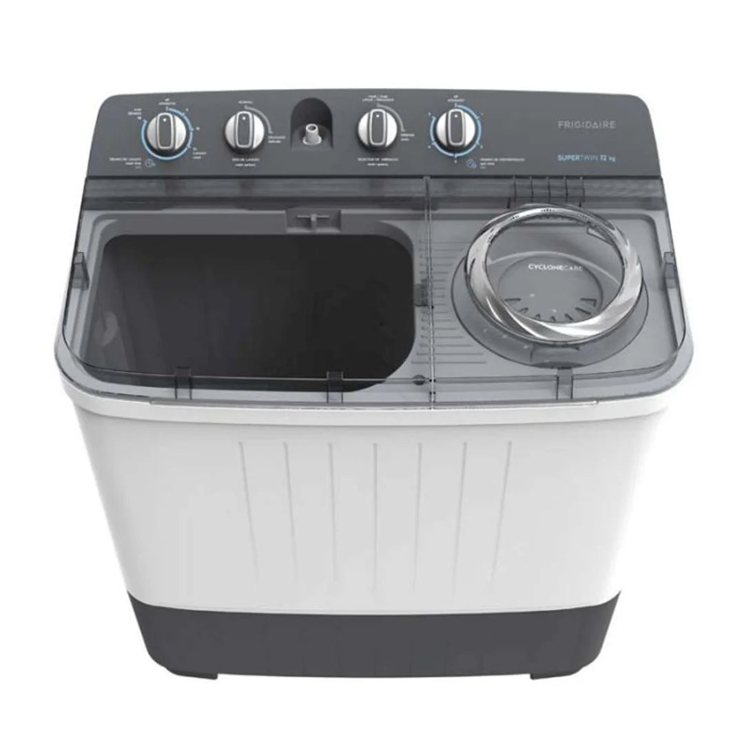 Lavadora Semiautomática Frigidaire 12 Kg Doble Tina con Bomba Blanca FWTM12M3BTW | Lavadora de Alta Capacidad