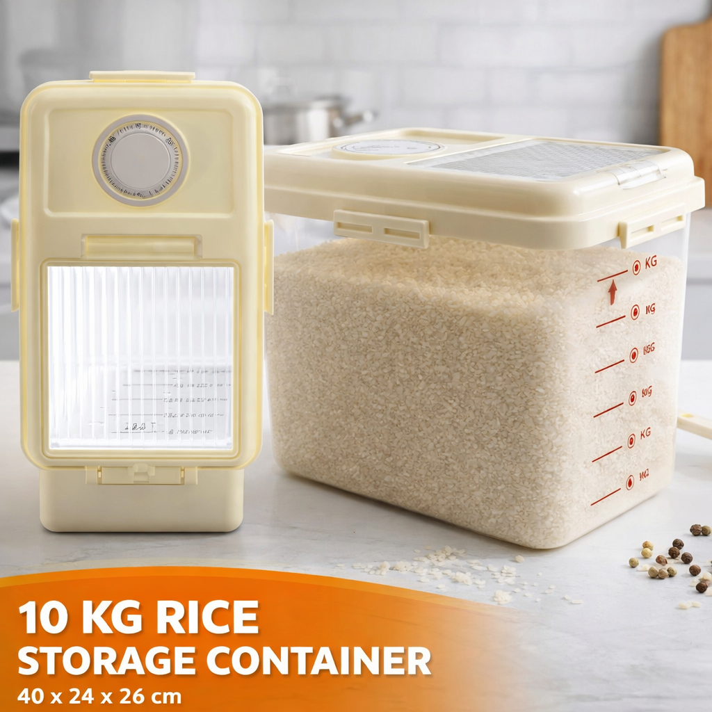 Contenedor para Arroz o Granos de 10kg Plástico LHC-9857 Envase- Selecto