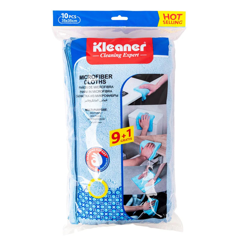 Paños De Microfibra (35×35Cm). Pack De 10 Unidades. Toallas Multiuso Super Absorbentes. GSG015